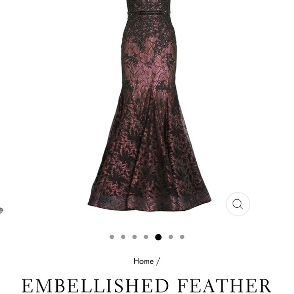 Mac Duggal Feather Cap Sleeve Mermaid Dress! - Picture 5 of 7